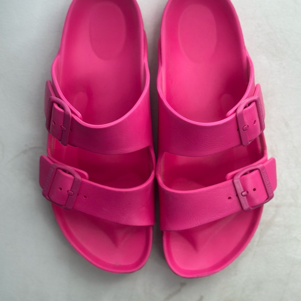 Hot Pink Birkenstock EVA Arizona Slides Size 8 | Waterproof Summer Sandals